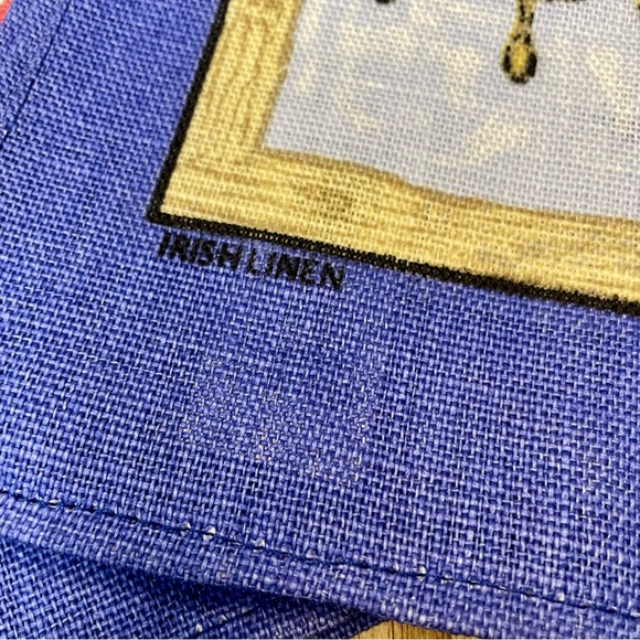 Vintage 100% Pure Irish Linen Tea Towels Made in Ireland “Beside the Seaside” - Picture 6 of 11